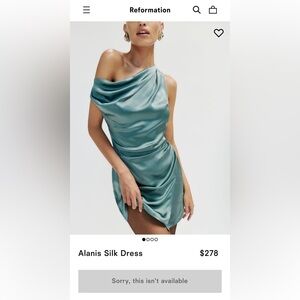 NWT Reformation Alanis Silk Dress